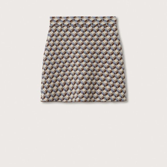 Mango Geometric print knit skirt - Picture 4 of 7